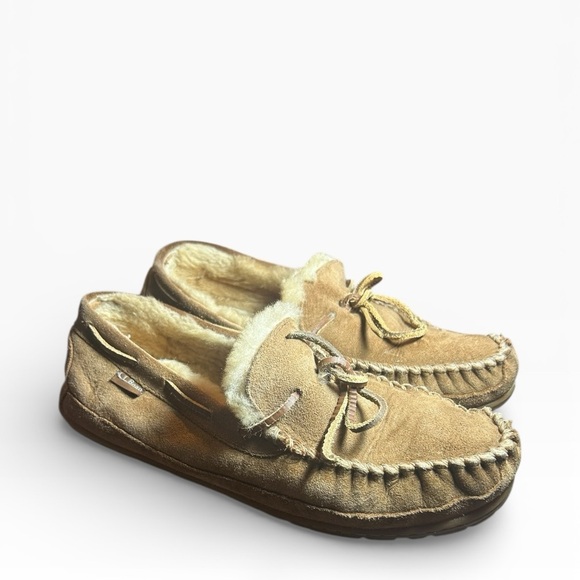 L.L. Bean Tan Moccasin Slippers